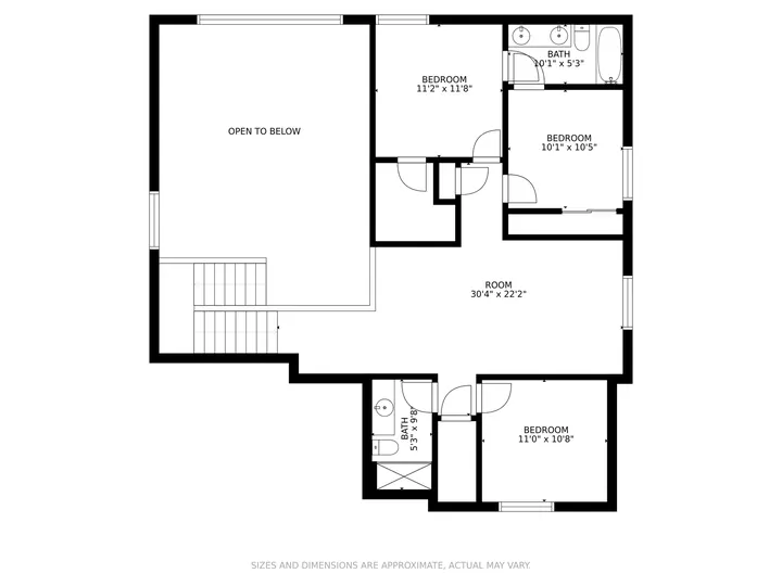 2D floor plan, second level